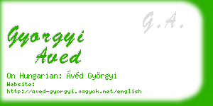 gyorgyi aved business card